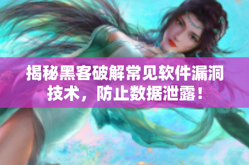 揭秘黑客破解常见软件漏洞技术，防止数据泄露！