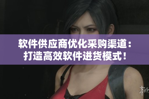 软件供应商优化采购渠道：打造高效软件进货模式！