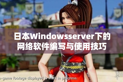 日本Windowsserver下的网络软件编写与使用技巧