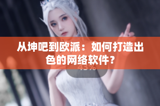 从坤吧到欧派：如何打造出色的网络软件？