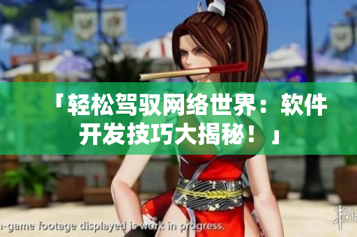 「轻松驾驭网络世界：软件开发技巧大揭秘！」