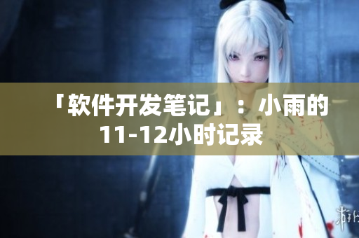 「软件开发笔记」：小雨的11-12小时记录