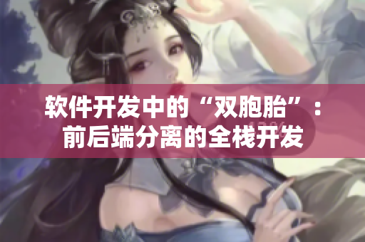 软件开发中的“双胞胎”：前后端分离的全栈开发