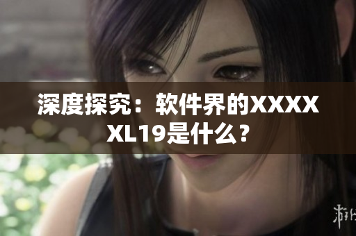 深度探究：软件界的XXXXXL19是什么？