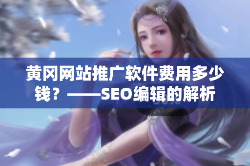 黄冈网站推广软件费用多少钱？——SEO编辑的解析