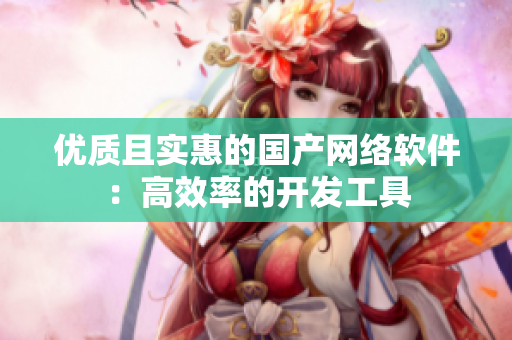 优质且实惠的国产网络软件：高效率的开发工具
