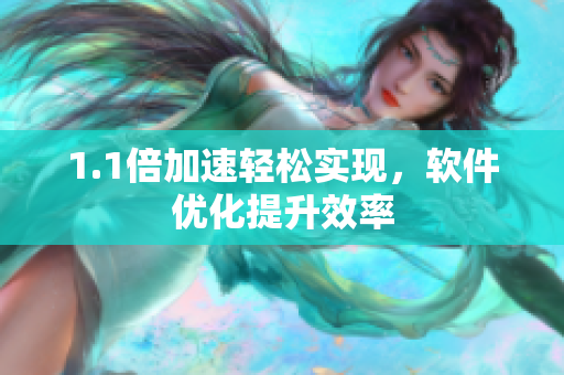 1.1倍加速轻松实现，软件优化提升效率