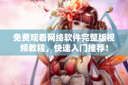 免费观看网络软件完整版视频教程，快速入门推荐！