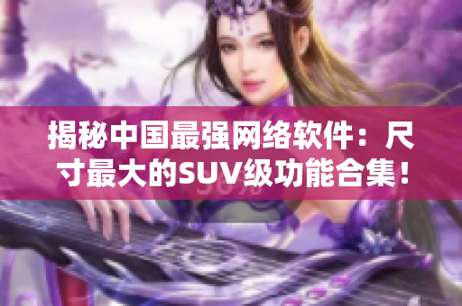 揭秘中国最强网络软件：尺寸最大的SUV级功能合集！