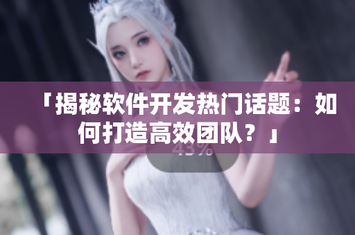 「揭秘软件开发热门话题：如何打造高效团队？」