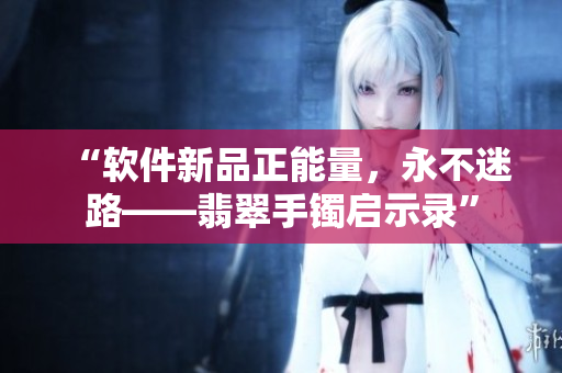“软件新品正能量，永不迷路——翡翠手镯启示录”