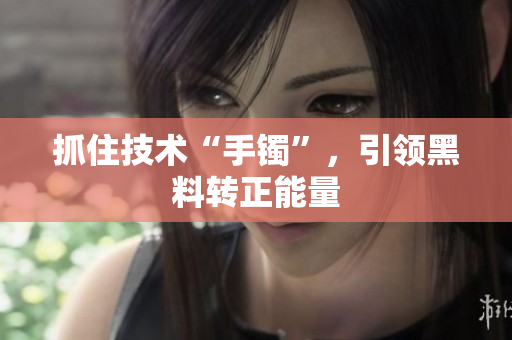 抓住技术“手镯”，引领黑料转正能量
