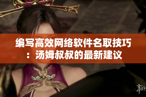 编写高效网络软件名取技巧：汤姆叔叔的最新建议