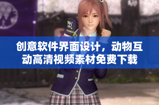创意软件界面设计，动物互动高清视频素材免费下载