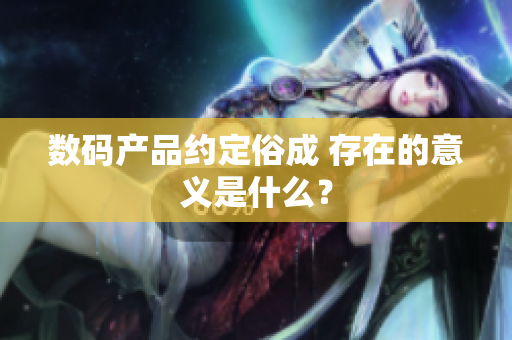 数码产品约定俗成 存在的意义是什么？