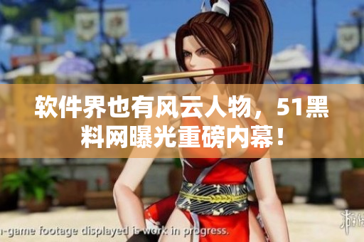 软件界也有风云人物，51黑料网曝光重磅内幕！