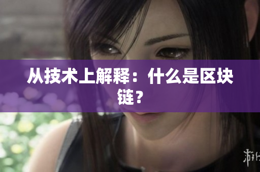 从技术上解释：什么是区块链？
