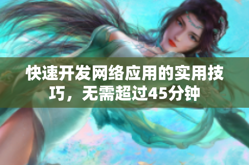快速开发网络应用的实用技巧，无需超过45分钟