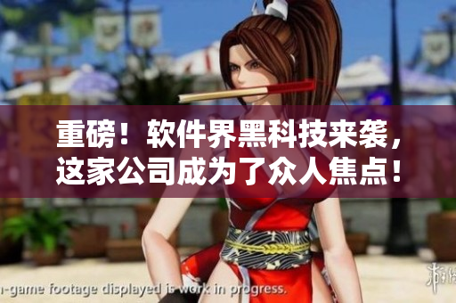 重磅！软件界黑科技来袭，这家公司成为了众人焦点！