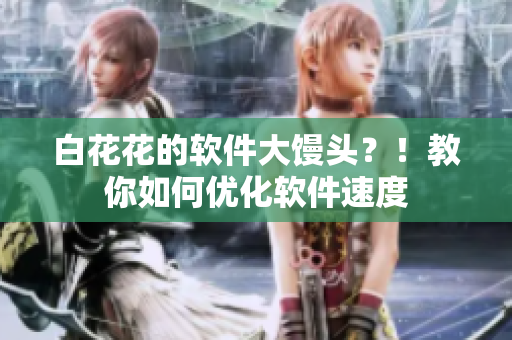 白花花的软件大馒头？！教你如何优化软件速度