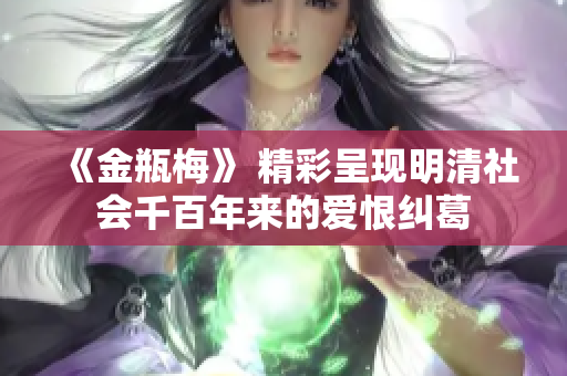 《金瓶梅》 精彩呈现明清社会千百年来的爱恨纠葛