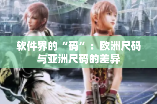 软件界的“码”：欧洲尺码与亚洲尺码的差异