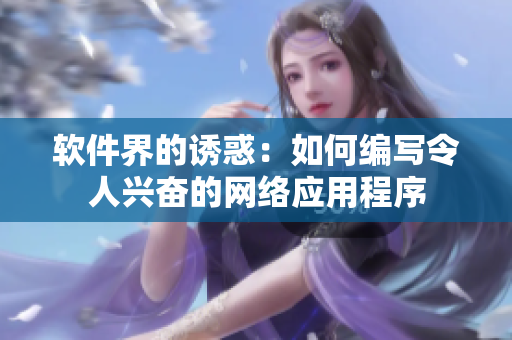 软件界的诱惑：如何编写令人兴奋的网络应用程序