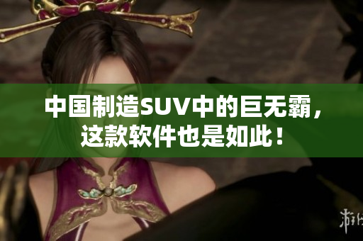 中国制造SUV中的巨无霸，这款软件也是如此！