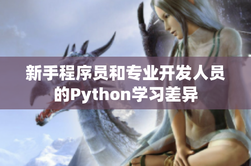 新手程序员和专业开发人员的Python学习差异