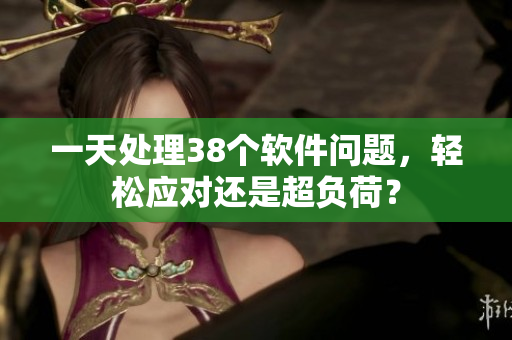 一天处理38个软件问题，轻松应对还是超负荷？