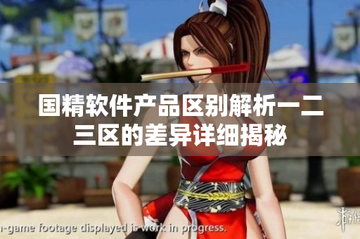 国精软件产品区别解析一二三区的差异详细揭秘