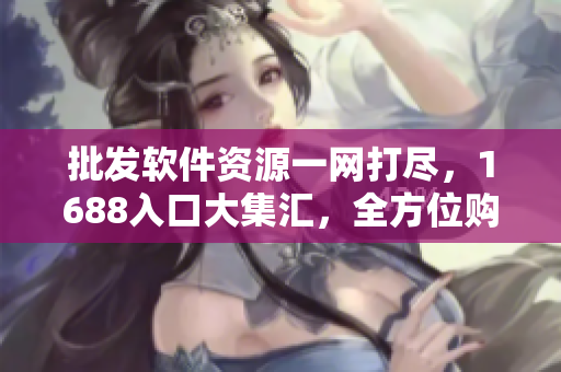 批发软件资源一网打尽，1688入口大集汇，全方位购买经验分享