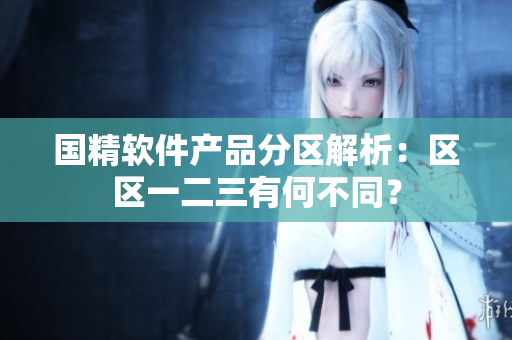 国精软件产品分区解析：区区一二三有何不同？