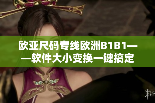 欧亚尺码专线欧洲B1B1——软件大小变换一键搞定