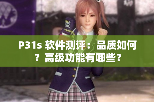 P31s 软件测评：品质如何？高级功能有哪些？