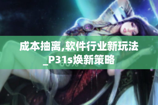 成本抽离,软件行业新玩法_P31s焕新策略