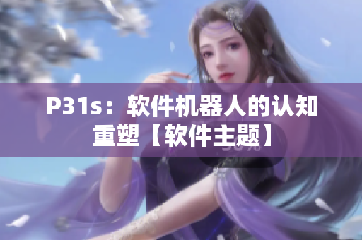 P31s：软件机器人的认知重塑【软件主题】