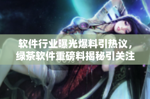 软件行业曝光爆料引热议，绿茶软件重磅料揭秘引关注