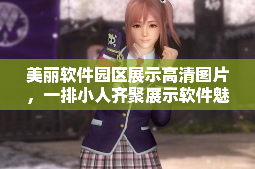 美丽软件园区展示高清图片，一排小人齐聚展示软件魅力