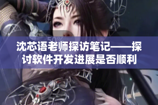 沈芯语老师探访笔记——探讨软件开发进展是否顺利