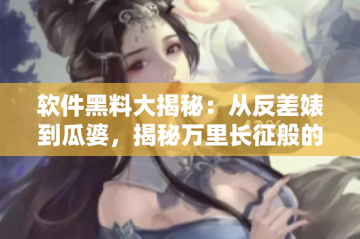 软件黑料大揭秘：从反差婊到瓜婆，揭秘万里长征般的软件发展史