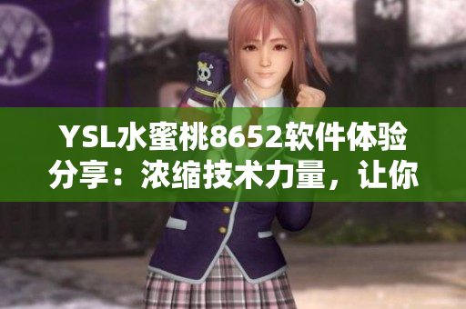 YSL水蜜桃8652软件体验分享：浓缩技术力量，让你更轻松管理数据