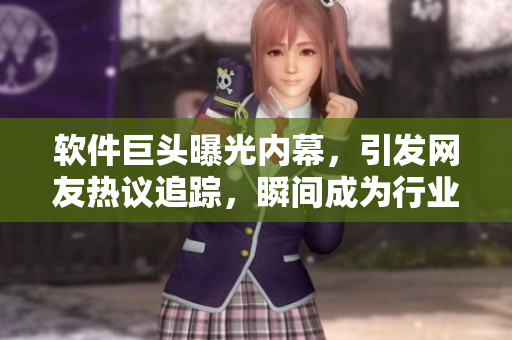 软件巨头曝光内幕，引发网友热议追踪，瞬间成为行业焦点
