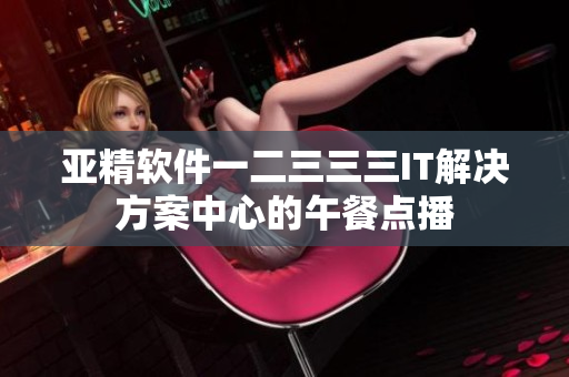 亚精软件一二三三三IT解决方案中心的午餐点播