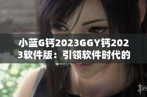 小蓝G钙2023GGY钙2023软件版：引领软件时代的全新创新