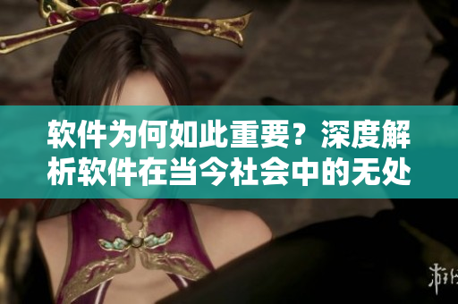 软件为何如此重要？深度解析软件在当今社会中的无处不在与不可或缺性
