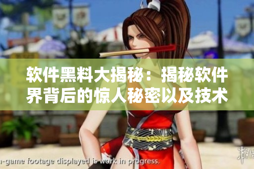 软件黑料大揭秘：揭秘软件界背后的惊人秘密以及技术人员的跌宕人生