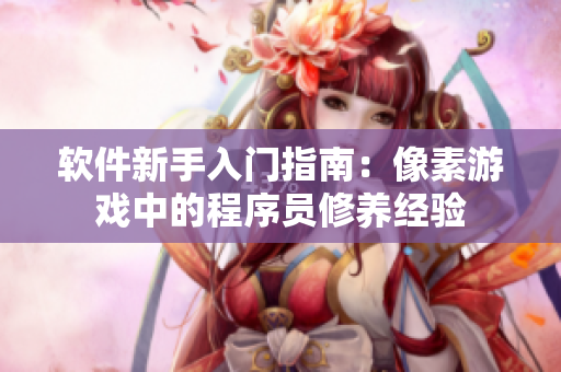软件新手入门指南：像素游戏中的程序员修养经验