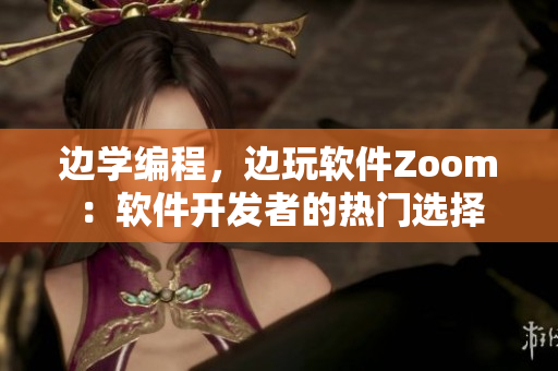 边学编程，边玩软件Zoom：软件开发者的热门选择