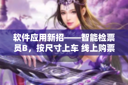 软件应用新招——智能检票员B，按尺寸上车 线上购票体验更便捷